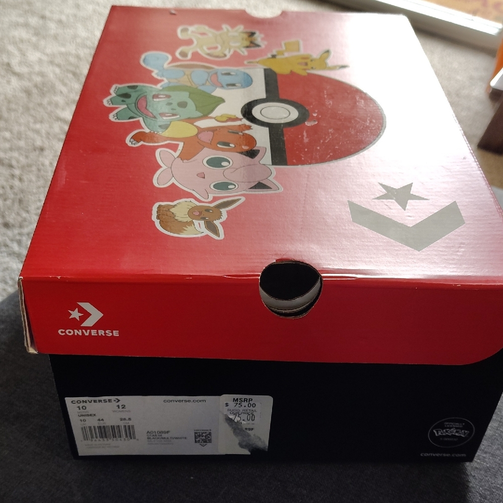 Converse Pokémon Sneakers Hightops Box - Red and Black